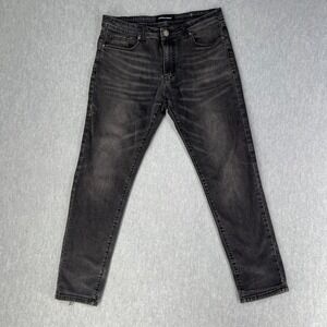Jackson & Driggs Jeans Men 34 Black Denim Straight Leg 5-Pockets Stretch 34Wx30L